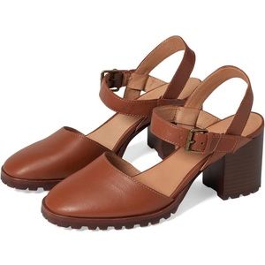 Madewell | The Claudie Heeled Lugsole Mary Jane in Leather